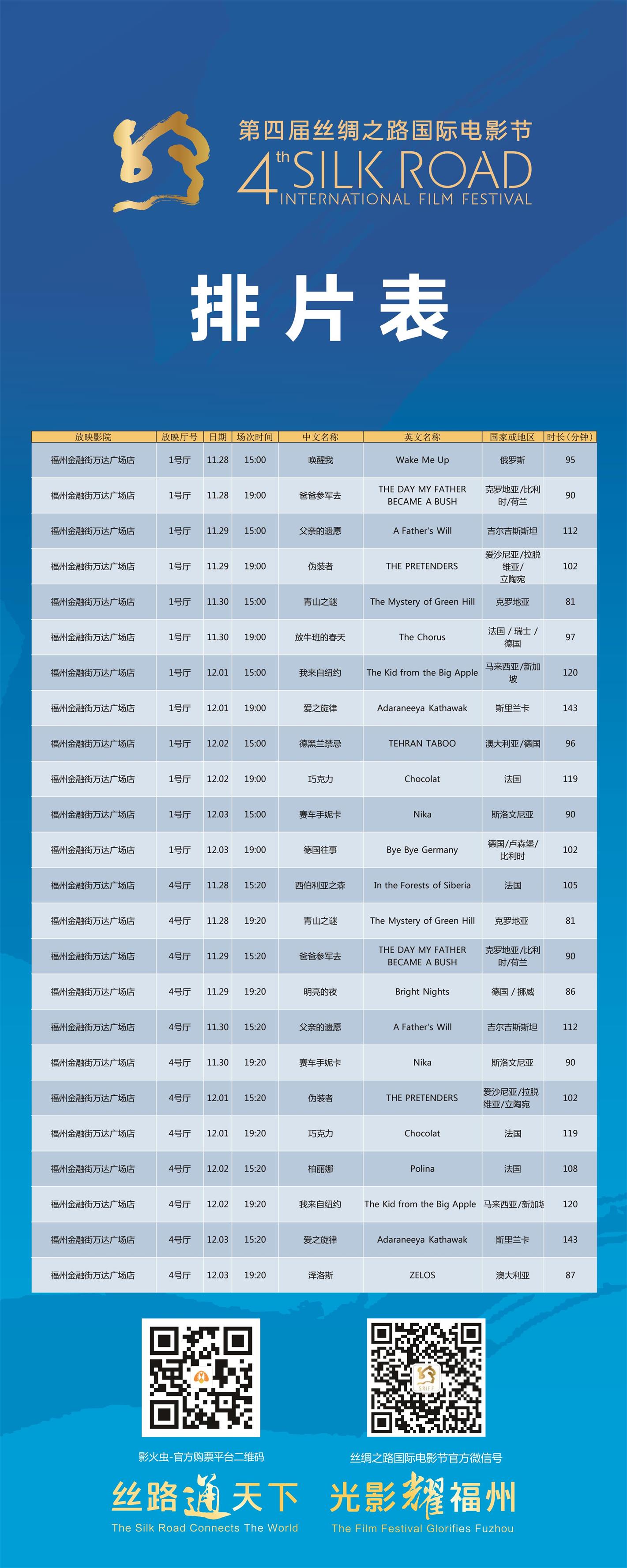 金融街万达影城排片表